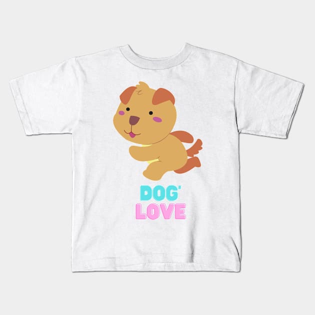 Love dogs my family Kids T-Shirt by MeKong